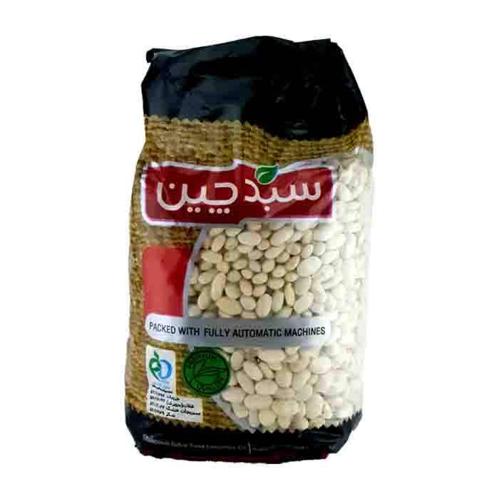 عکس اصلی لوبیا سفید 900 گرمی سبدچین